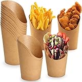 150 Pieces French Fry Cups Holder Charcuterie Cups Disposable Snack Cups Take-out Party Baking Supplies Popcorn Boxes Paper Cones for Wedding Birthday Party Baby Shower (14oz)