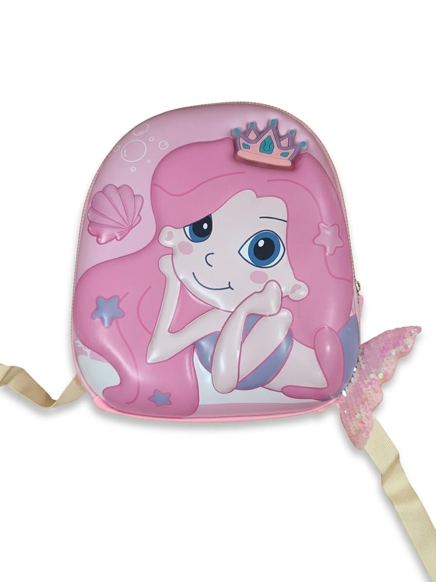 Mermaid Theme Kids Backpack and Lunch Bag Series with 3D Molded Shell