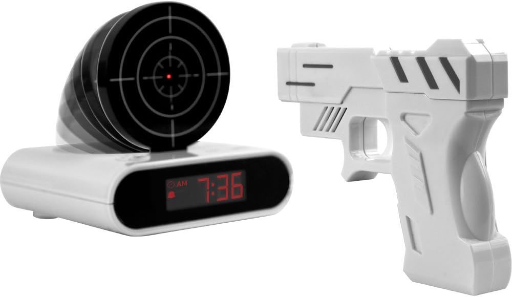ArlyBaba Gun And Target Recordable Alarm Clock