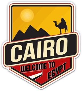 Cairo Egypt - 3" Vinyl Sticker - for Car Laptop Water Bottle Phone - Waterproof Decal
