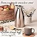 Thermal Coffee Carafe by PYKAL, Insulated Stainless Steel, 68Oz/2 liter, HEAVY-DUTY, LAB TESTED 24HR>140F, 2YR Warranty, FREE Long Handle Brush, Vacuum Insulated, Coffee Pot, Silver