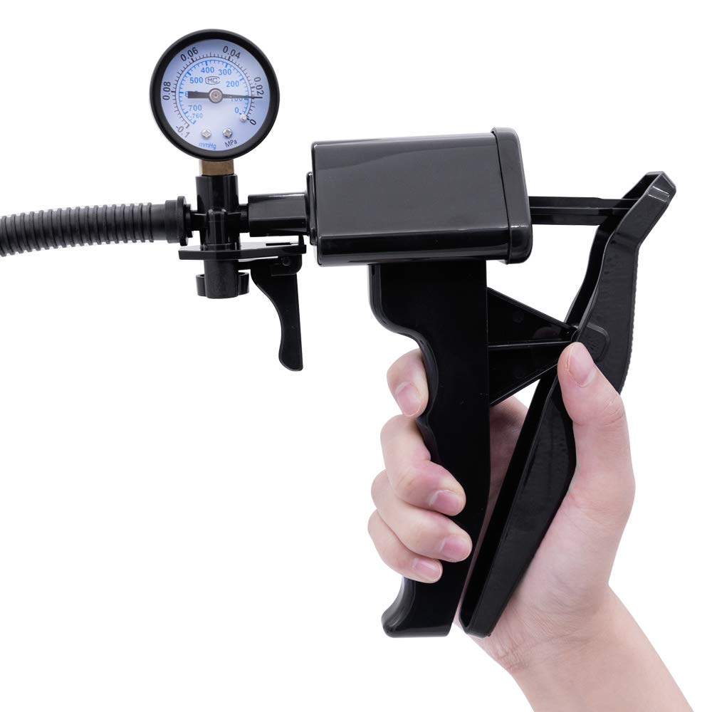 Bomba de pene con manómetro, 20 cm de diámetro, 7 cm de diámetro, para aumentar la potencia, alargamiento del pene, erección, ayuda a la impotencia, aumento del pene, bomba de vacío para hombres