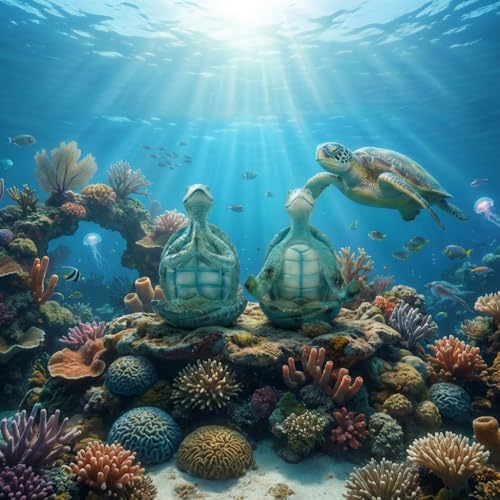 Figura Decorativa Tortuga Yoga Zen para Hogar Costa miniatura 4