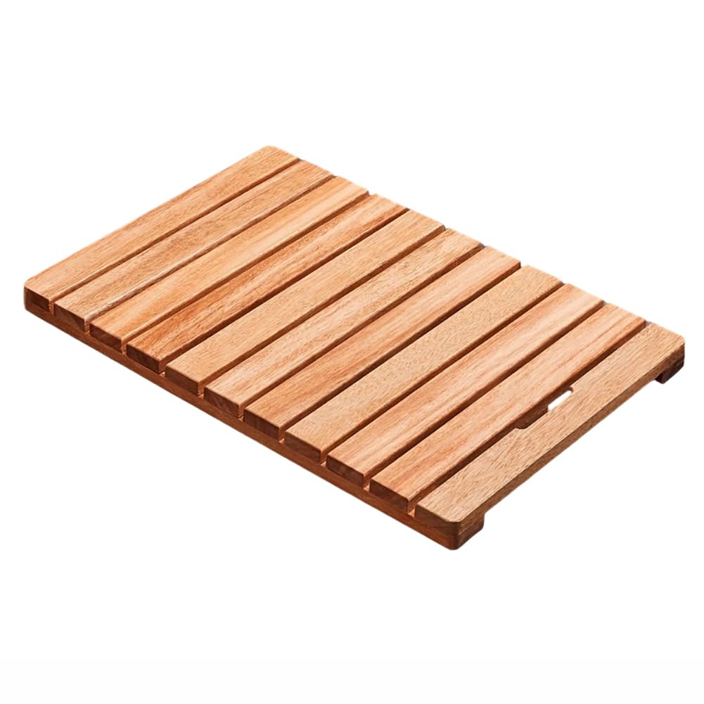 tapis de bain nordique en bois massif