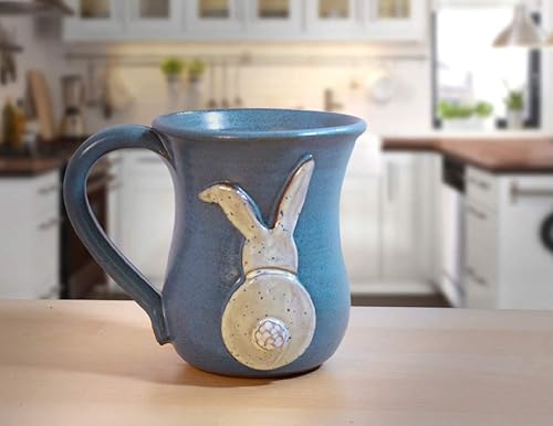 Miniatura 5 de Modern Artisans Bunny Butt Mug - Cerámica americana hecha a mano, 14 onzas