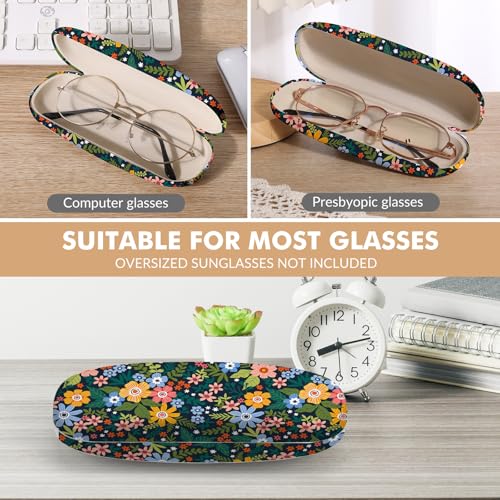 Image of Glasses Case Hard Shell,Portable Protective Eyeglasses Case, Eyeglass Holder Box with Cleaning Cloth, for men women