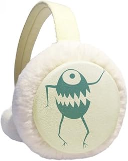 Cyclops Alien Criature Winter Ear Warmer Cable Knit Furry Fleece Earmuff Outdoor