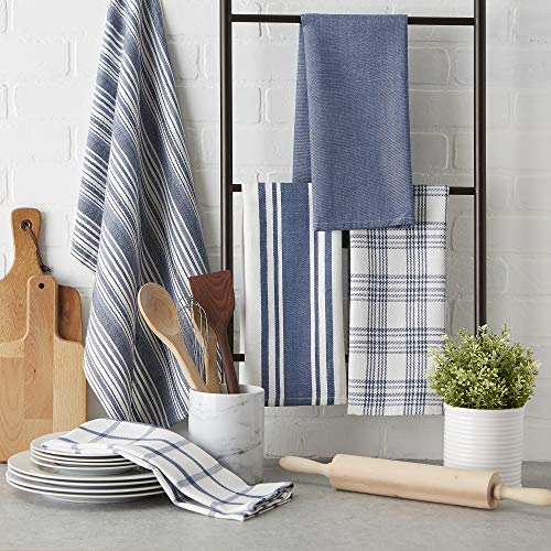 image for DII Kitchen Dish Towels (Stone Blue, 18x28
