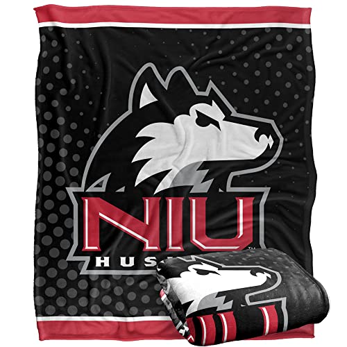 Northern Illinois University Huskies Blanket, 50" x 60", Logo Dots, Silky Touch Super Soft Throw