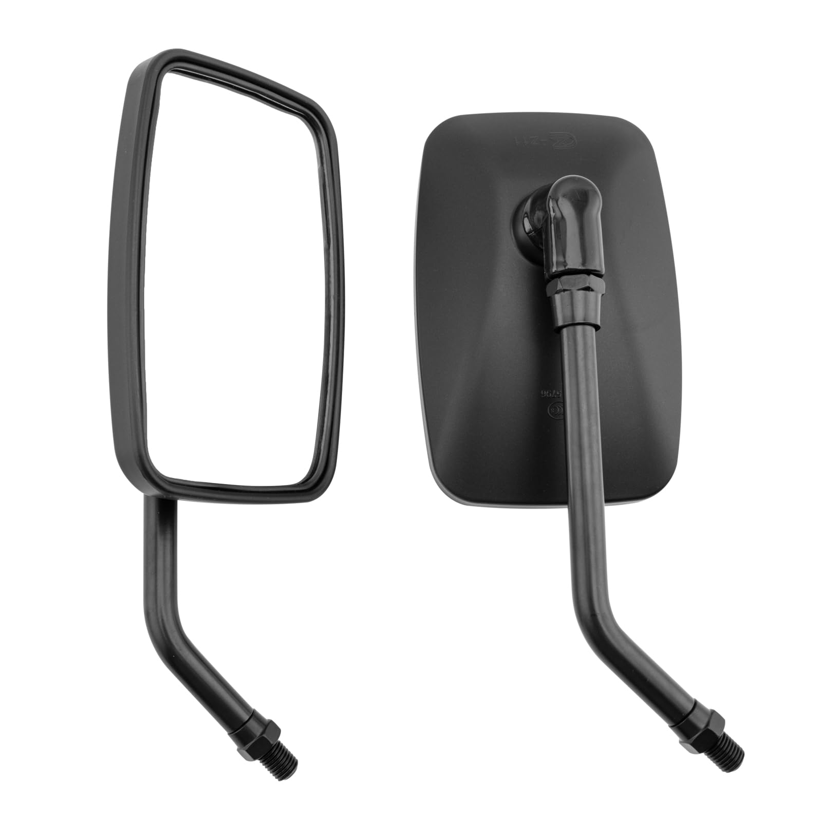 Chromés retroviseur moto, rétroviseurs latéraux M10 M8 avec paquet de vis pour scooter Street Bike Cruiser Chopper Sport Bike ATV (Noir#1)