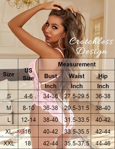 Image of Avidlove Sexy Lingerie for Women Lace Teddy Lingerie One Piece Lingerie Bodysuit