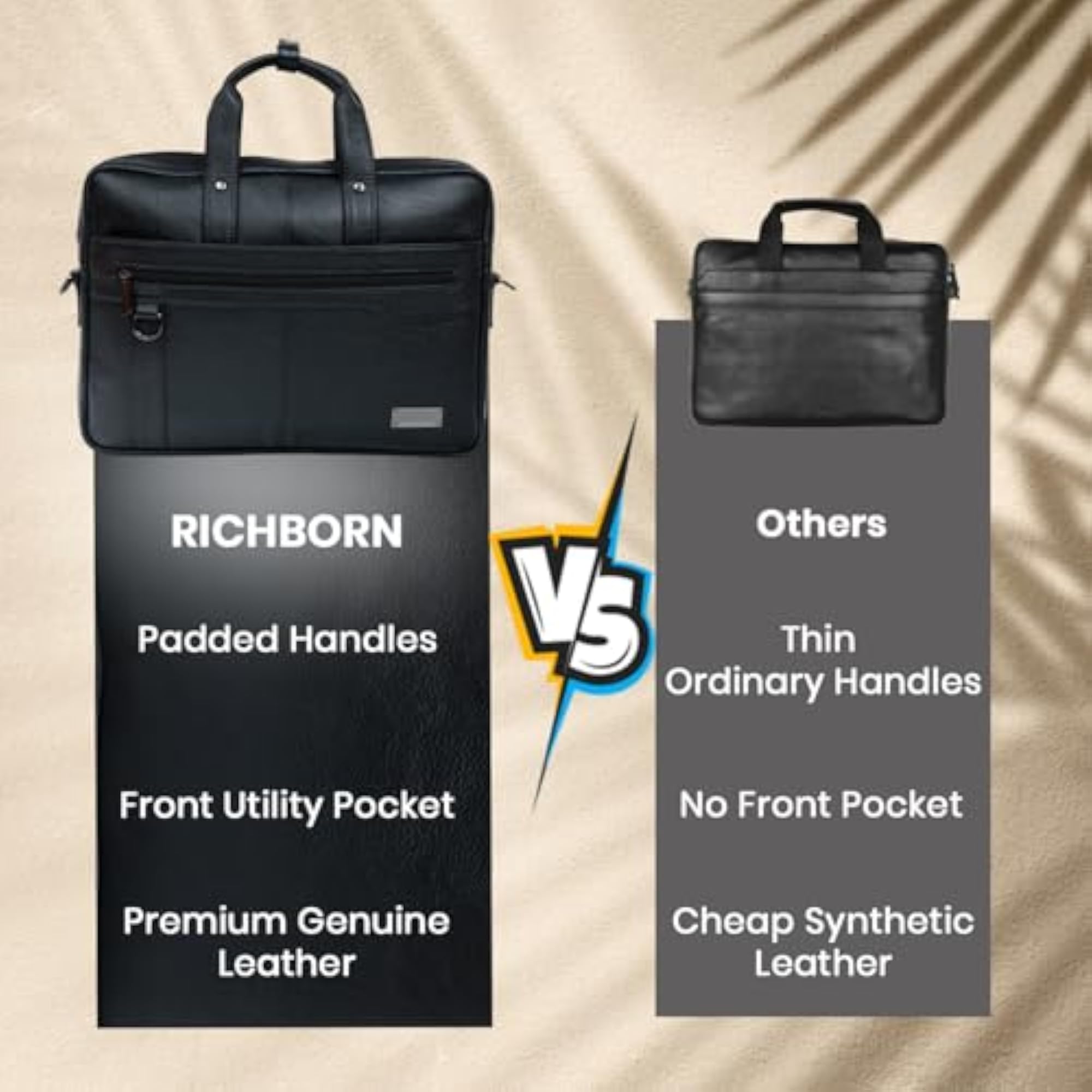 Executive Genuine Leather Office Laptop Bag for Men