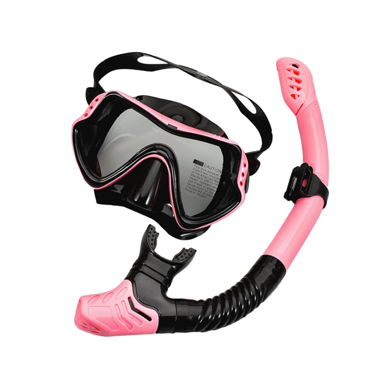 Gafas de Snorkel y Buceo con Tubo sin Olor Correa Elástica y Ventana Única para Natación Segura y Vista Amplia Completo Rosa para Adultos