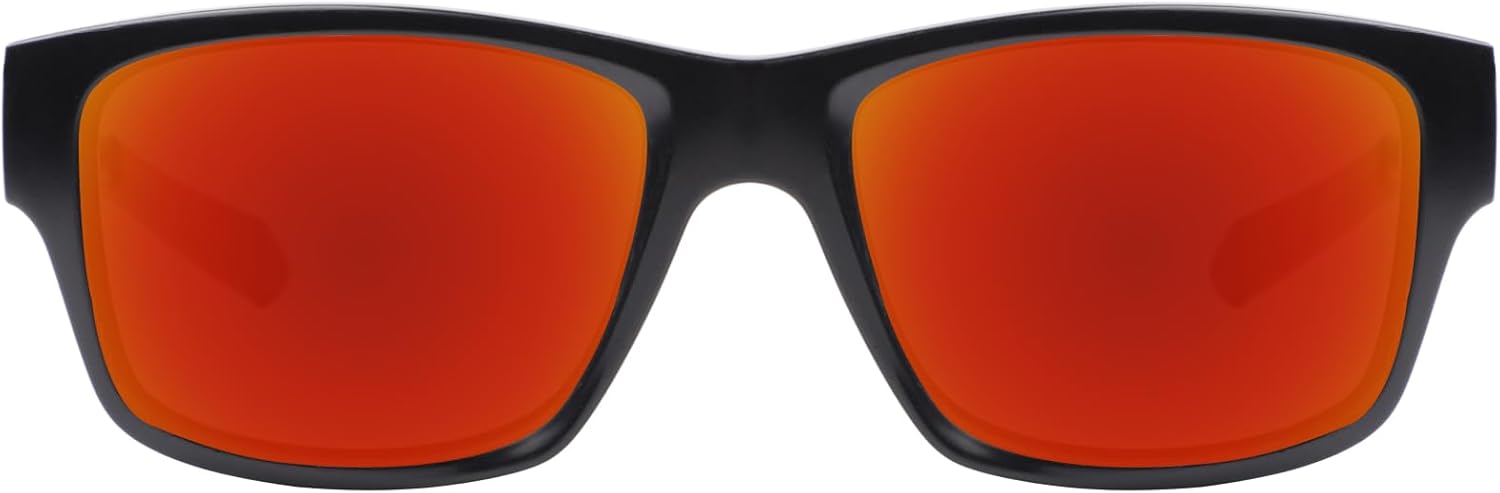 1.8MM Polycarbonate Replacement Lenses for Oakley Jupiter Squared OO9135 Sunglass - Fire Red