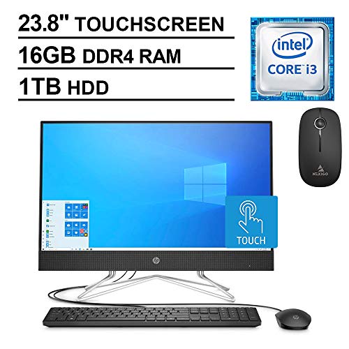 2020 Newest HP 23.8 Inch FHD 1080P Touchscreen All-in-One Desktop| Intel Core i3-8130U