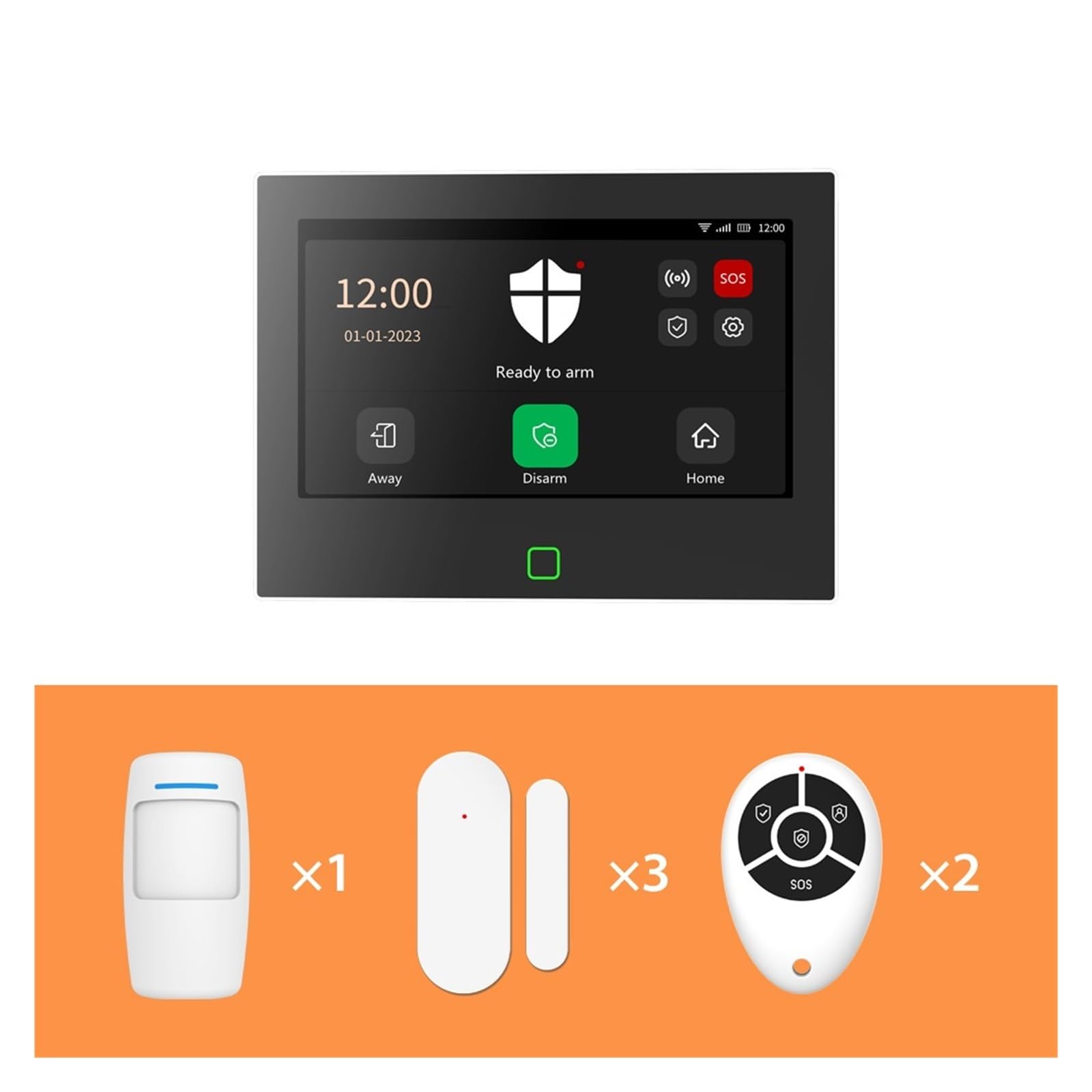 Di Allarme Domestico Da 7 Pollici Wireless WiFi 4G Kit Protezione Sicurezza Intelligente Sirena Integrata 115 DB Batteria 5000 MAh Sistema Di Allarme Completo(Set-D 7Kit)