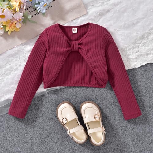Image of HIHA Girls Sleeveless Jumpsuits Outfit Long Sleeve Twist Front Tops Romper Clothes Set Size 4-12