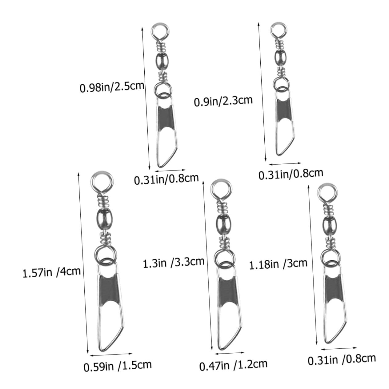 POPETPOP Anzuelos De Pesca con Anilla De Ocho Caracteres Anzuelos para Pesca Rodamientos De Bolas Eslabones Giratorios A Presión Conector De Pesca Anillos Partidos De Pesca Conector