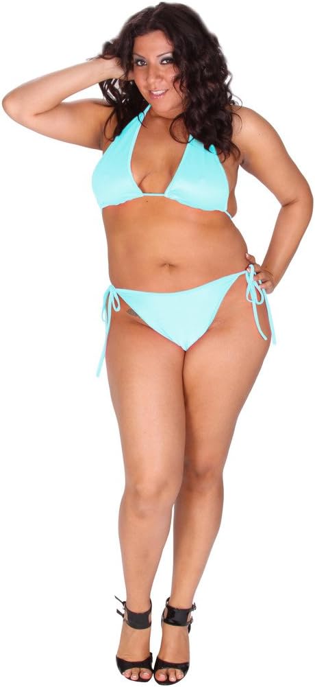 Delicate Illusions Plus Size Tall Triangle Top and Rio Scrunch Butt Bikini