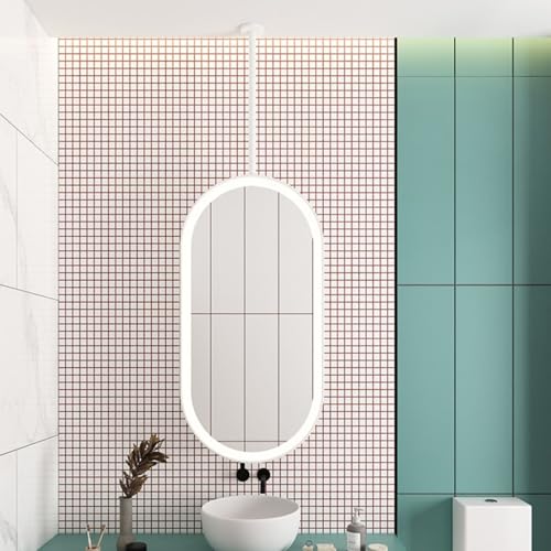 Miroir maquillage led blanc 40x80 avec cadre métallique lumineux