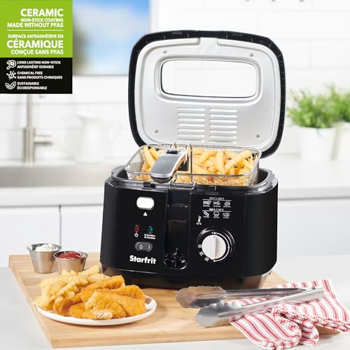 Starfrit 2.5L Oil Fryer with Removable Ceramic Bowl - Adjustable Temperature Control - Magnetic Power Socket and Large Viewing Window by Starfrit - Image 7