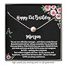 Personalized 13th Birthday Gifts for Girls, Single Pearl Necklace with Meaningful Message, 14K Rose or Yellow Gold…