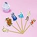 Cnderela Cupcake Topper – Princess Theme Birthday Party Decoration Supplies for Girls – Glitter Fairy Tale Cupcake Decoration – Magical Princess Cupcake Topper for Birthday and Celebration
