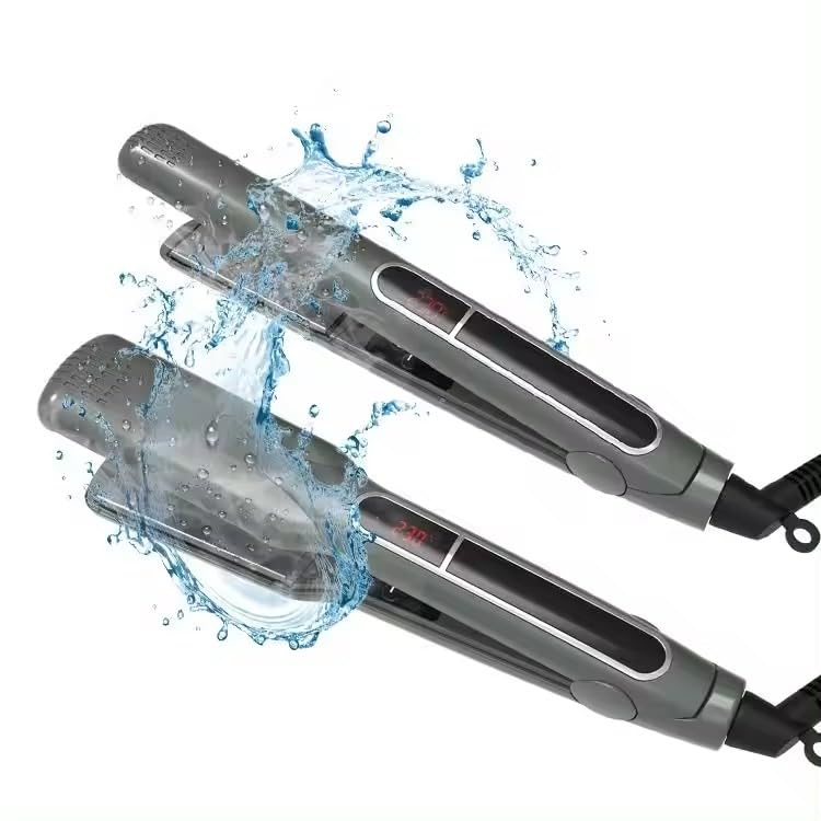 Plancha para cabello 2 en 1 con placas de titanio digital miniatura 4