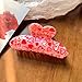 Heart Hair Claw Clips Red Heart Laser Design Hair Clips Holiday Hair Accessories Large No-Slips Hair Jaw Clips Hair Barrette for Hairstyling Women Wedding Party Hair Decoration