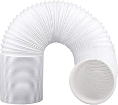 Portable Air Conditioner Hose, 150mm Diameter 2m Length AC Exhaust Vent Flexible Hose, Clockwise Thread Air Conditioner Parts Compatible with LG, Delonghi and More