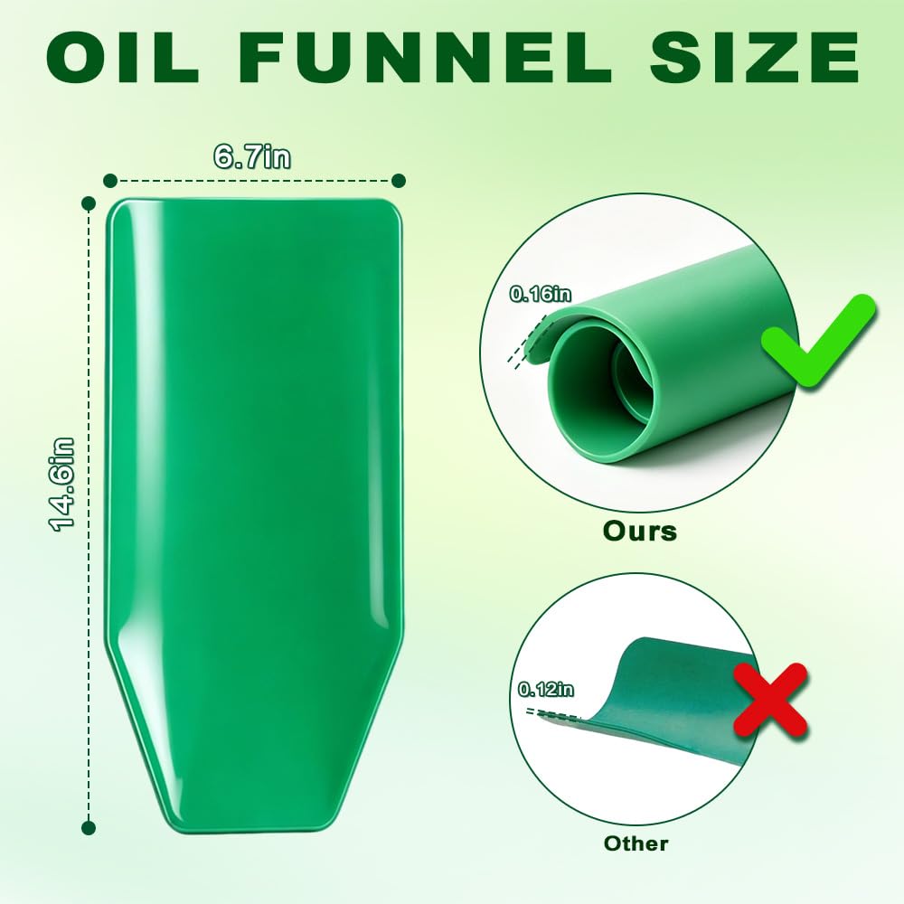 Upgraded 3rd Gen Flexible Oil Drain Funnel, Reusable Oil Filter Funnel Spill Free, Multi-Purpose Foldable Form a Funnel Oil Change Tool for Car Motorcycle Truck Lawnmower Snowplow