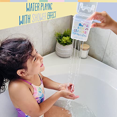 Bright Generations Bath Crayons For Kids & Toddlers - Mineral Water Based Washable Non Toxic Crayons -12 Brilliant Colors Twistable Crayons Bath Toys - Promotes Kids Grasp Development Fun & Creativity #TOP4