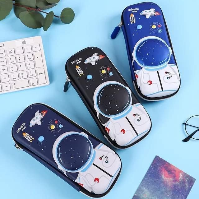 Image of 3D Pencil Case, Large Capacity Pencil Pouch Bag for Boys & Girls Students with Zip Closure Portable Stationery Bag Organizer EVA (Space-Pouch)
