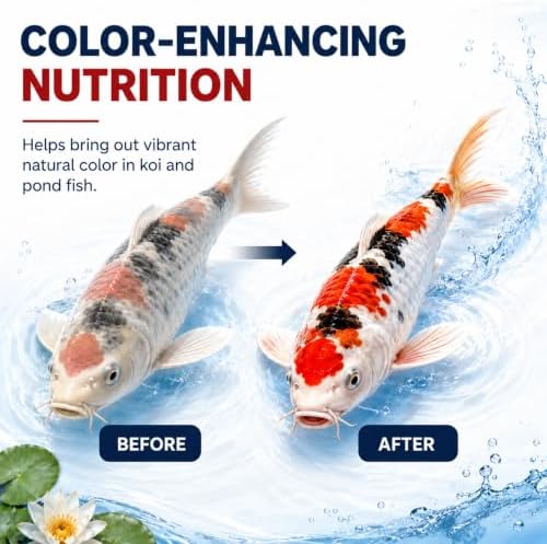 yizeril Koi Fish Food for Ponds, 5.5mm Floating Pellets, 2.5 lb - 4