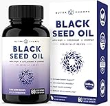 Organic Black Seed Oil Capsules 1400mg - Vegan Extra Strength Black Cumin Supplement - Premium Nigella Sativa Softgel Pills with Thymoquinone, Vitamin E & Omega 3 6 9 - Virgin Cold Pressed 700mg Each
