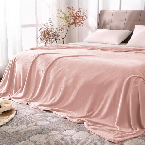 Image of BEDELITE Fleece Blanket Full Size Pink Morn Throw Blankets for Couch & Bed, Luxury Plush Cozy Fuzzy Blanket 84x90 inches, Super Soft Warm Lightweight Throw Blanket for Travel Camping