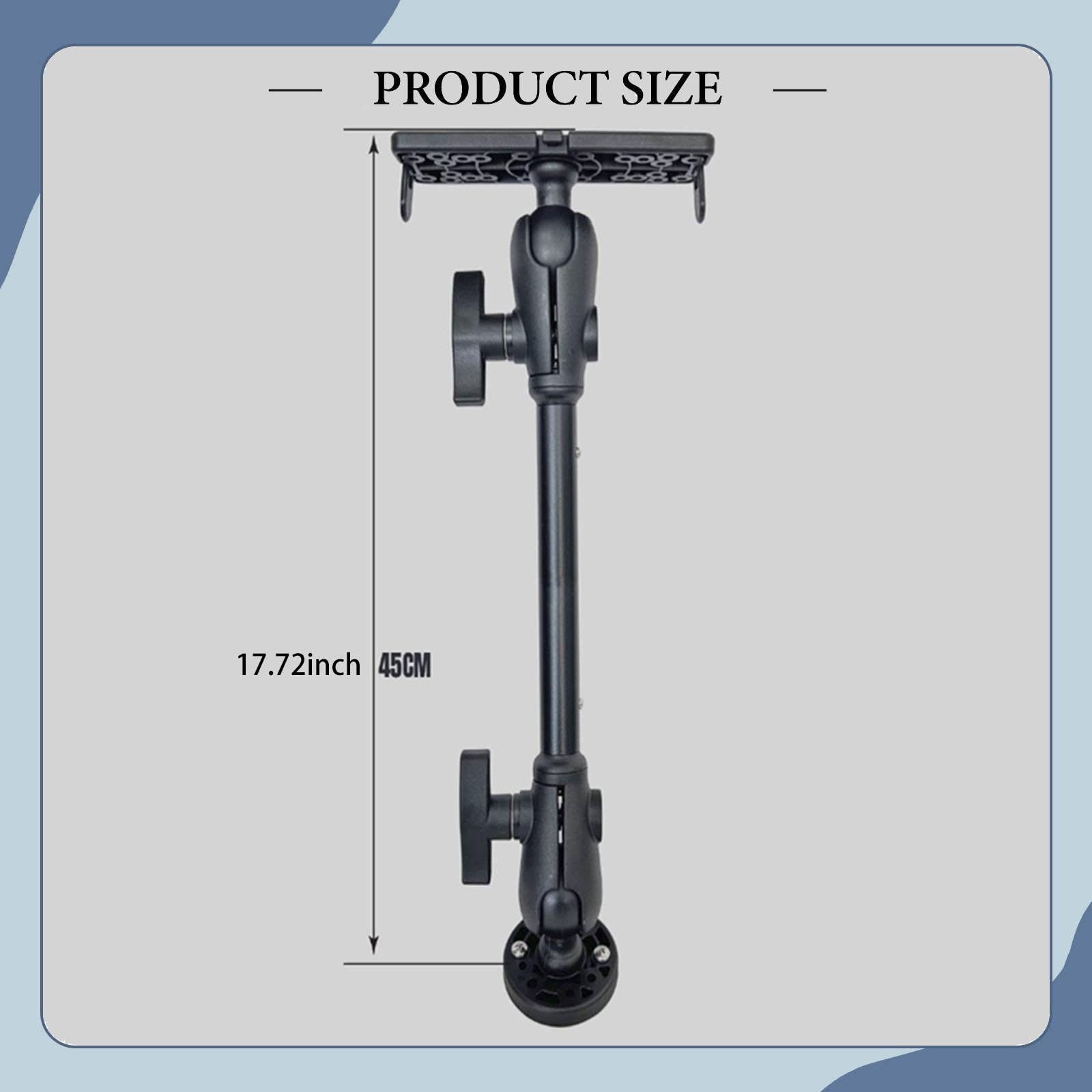 Oshhni Support pour Sondeur de Pêche, Support pour Écran de Sondeur de Bateau, Rotation 360°, Base Ronde en Nylon Résistant, Fixation par Vis, pour Usage Marin, Kayak et Pêche