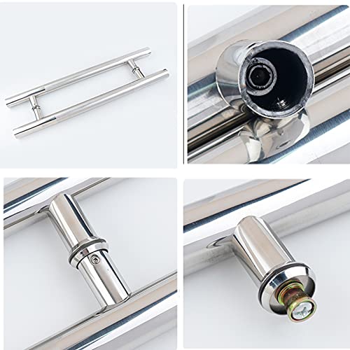 Poignée de porte en acier inoxydable épurée pour douche - 5