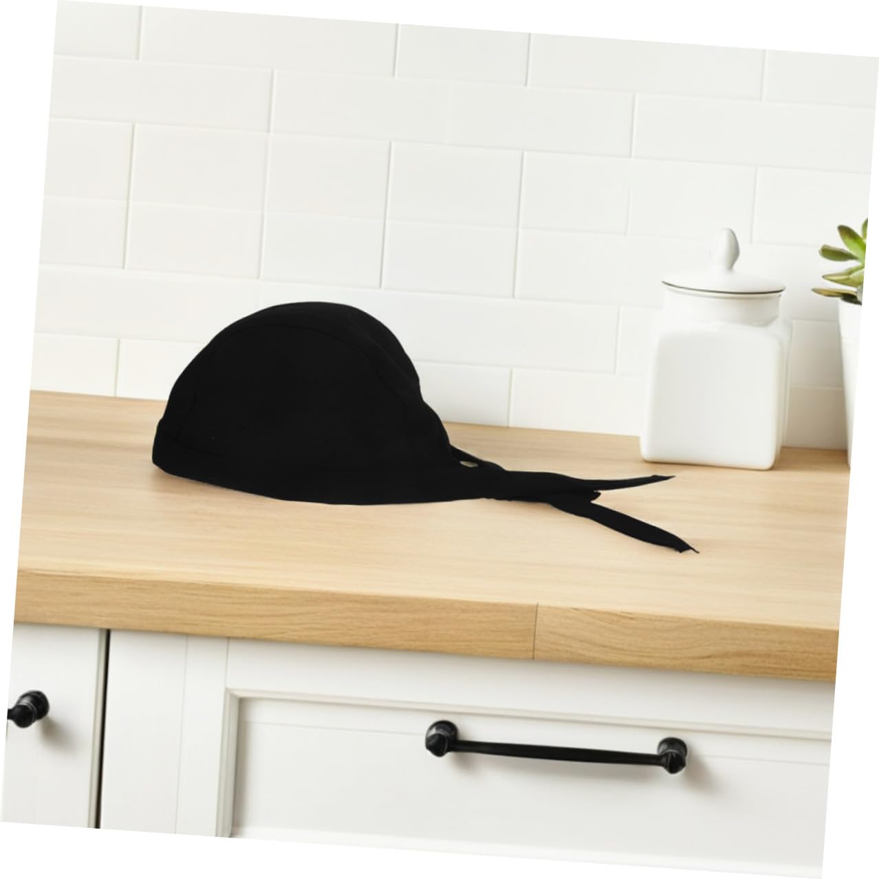 OUNONA 12 Piezas Gorros Cocinero Negros Ajustables Unisex Diseño Japonés Transpirable para Chefs y Restaurante y Hotel