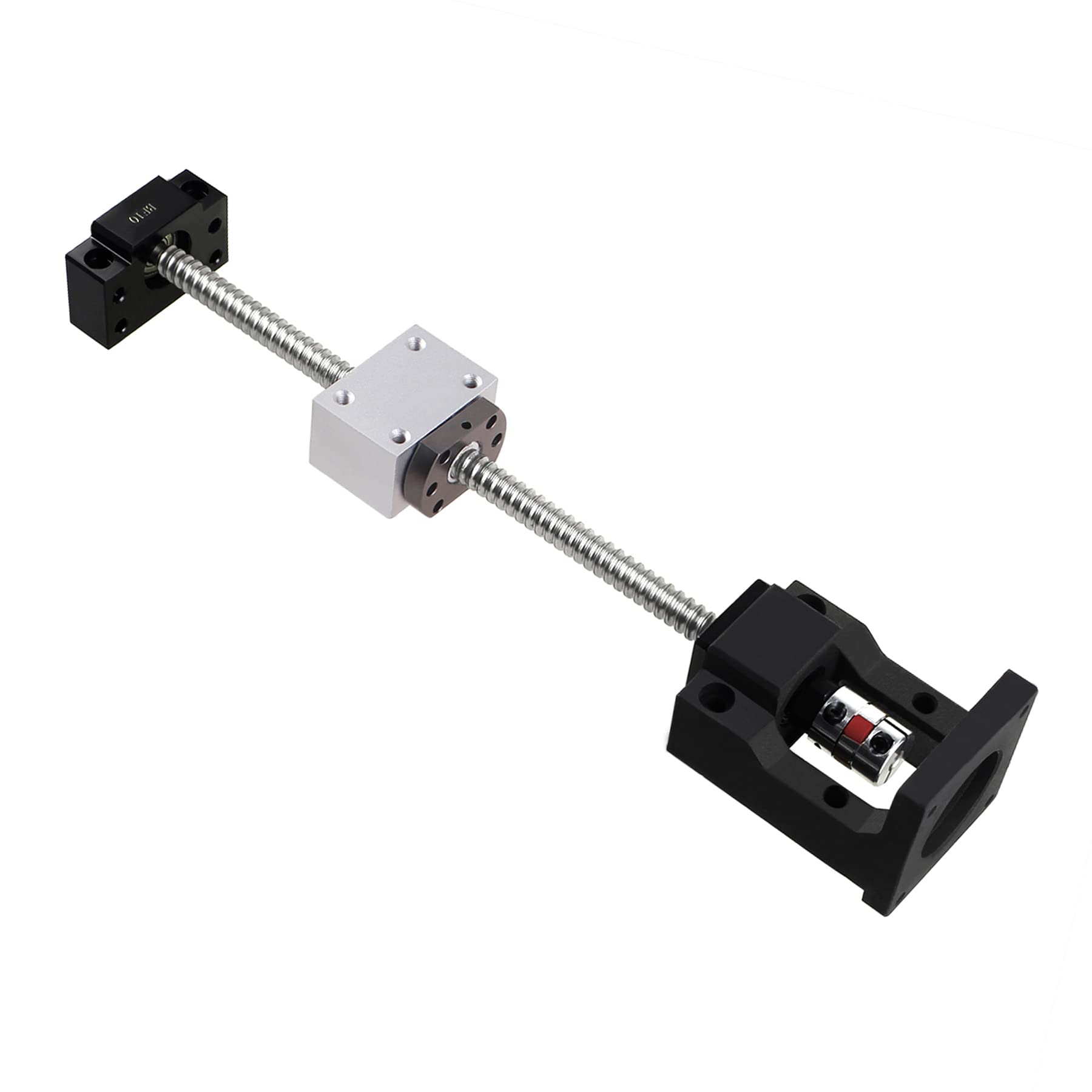CNCYEAH Kit de vis à billes SFU1204-250 mm - Vis filetée en acier inoxydable avec support BK10 / BF10, boîtier mère et 2 kits d'embrayage CNC pour imprimante 3D CNC