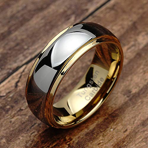 100S JEWELRY Engraved Personalized Tungsten Rings For Men Women Wedding Band Two Tone Gold Silver Engagement Sizes 6-162