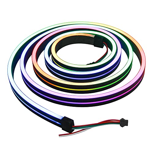 Image of ALITOVE Neon Light Strip WS2811 Addressable RGB LED Strip Dream Color Rainbow Programmable Digital LED Pixels 6.6ft 216 LEDs for DIY LED Neon Signs Letters Bar Art Wall 12V DC, No Power and Controller