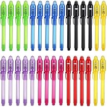 DazSpirit 30 Pack Invisible Ink Pens with UV Light, Classroom Prizes, Treasure Box Fillers, Prize Box Toys, Goodie Bag Stuffers, Spy Party Favors for Kids 8-12, Secret Message Pens