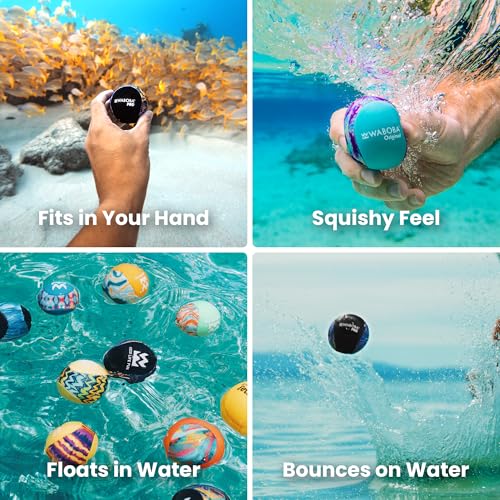 Waboba Pro Water Bouncing Ball - Wasserfestes Strandspielzeug, Poolspiele für Kinder & Erwachsene, Outdoor-Spaß - Abstract Art (6,6 cm)