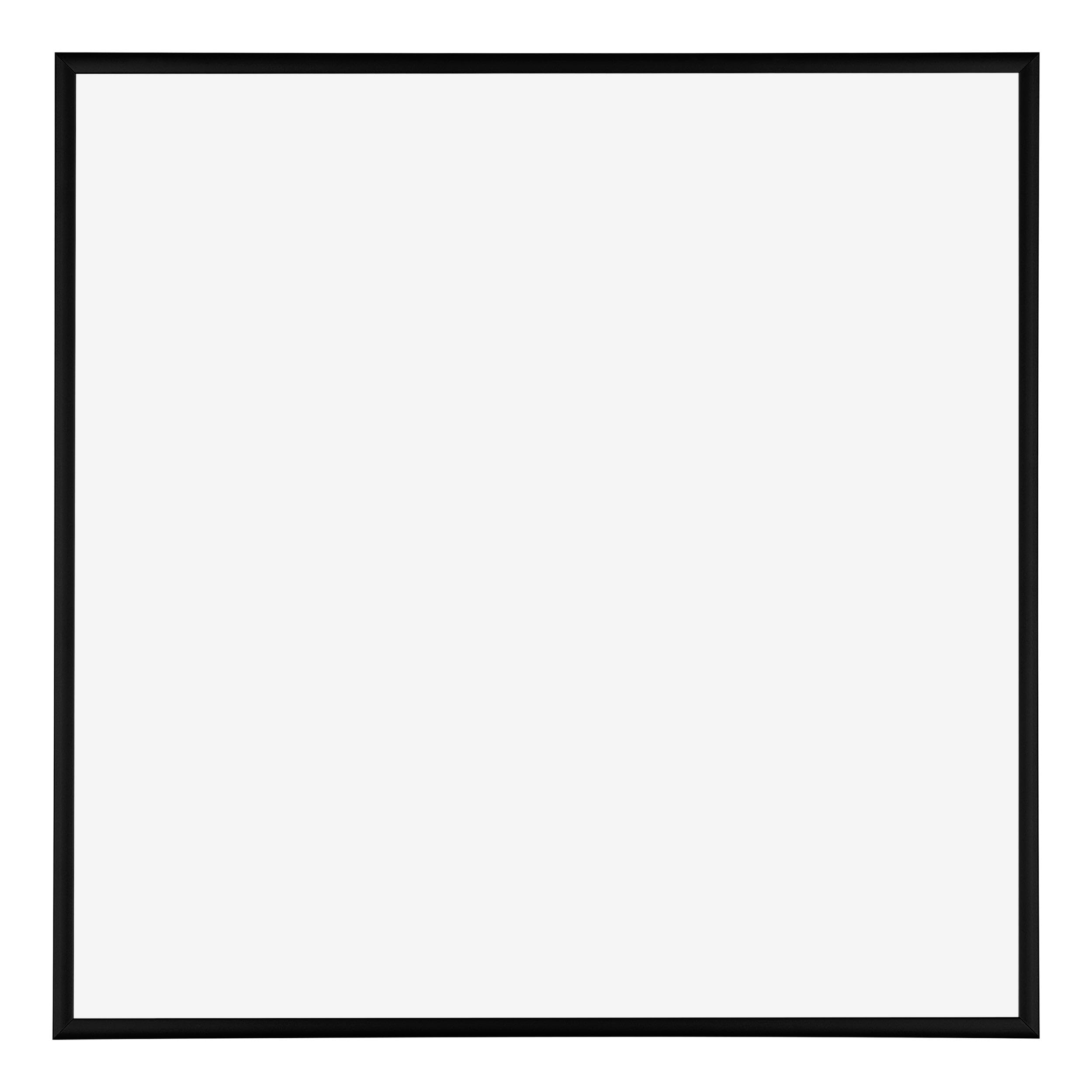 Cornice Decorativa Parete Alluminio Vetro Acryl Antiriflesso 45x45 cm Nero Opaco