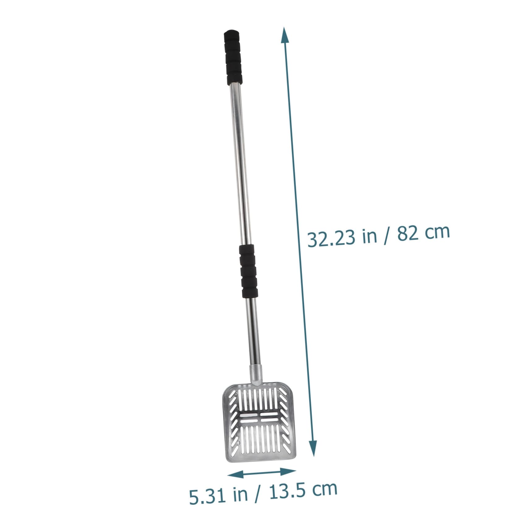 Abaodam Pala para Arena para Gatos Mango Largo de Aleación de Aluminio y Diseño Ergonómico para Limpieza Fácil en Casa y Arenero