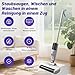 Kabelloses Elektro-Saugmopp mit 2,0 Ah-Akku und Ladegerät, Doppelspin-Feilmaschine mit 300-ml-Wassertank und Scheinwerfer, 120 L/H kompakter Reinigungskit für Terrassenreinigung und Waschen