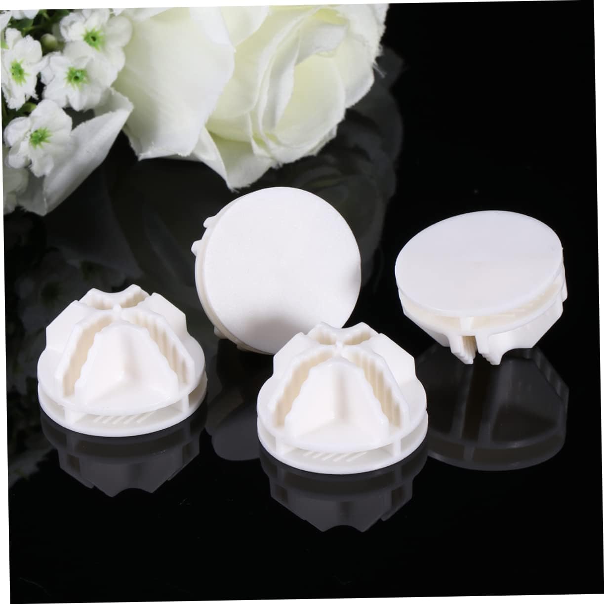 50Pcs DIY Cabinet Connector Abs Plastic Combine-Unit Fixators for Modular Closet and Storage Rack Easy to Install White Frame Joints for Home Organization