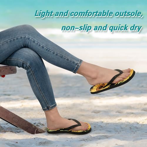 STAYTOP Sunflowers Flip Flops Sandals of Men's & Women's,Sandals Beach Slippers Shower Slides3