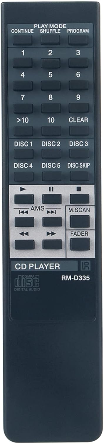 New - RM-D335 Replacement Remote Control Compatible with Sony CD Player CDP-C365 CDP-C345 CDP-C335